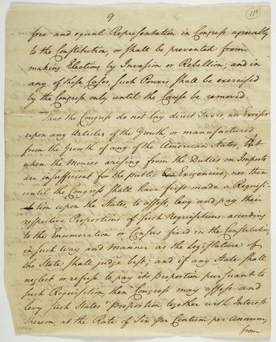 Die Bill of Rights, Kopie unterzeichnet in Federal Hall, 1789 von American School